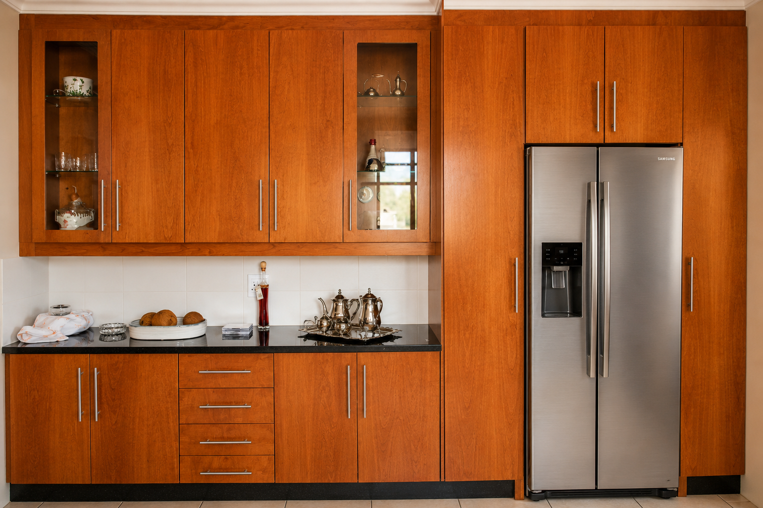 Modern Cherry venneer kitchen Riumsig, Johannesburg