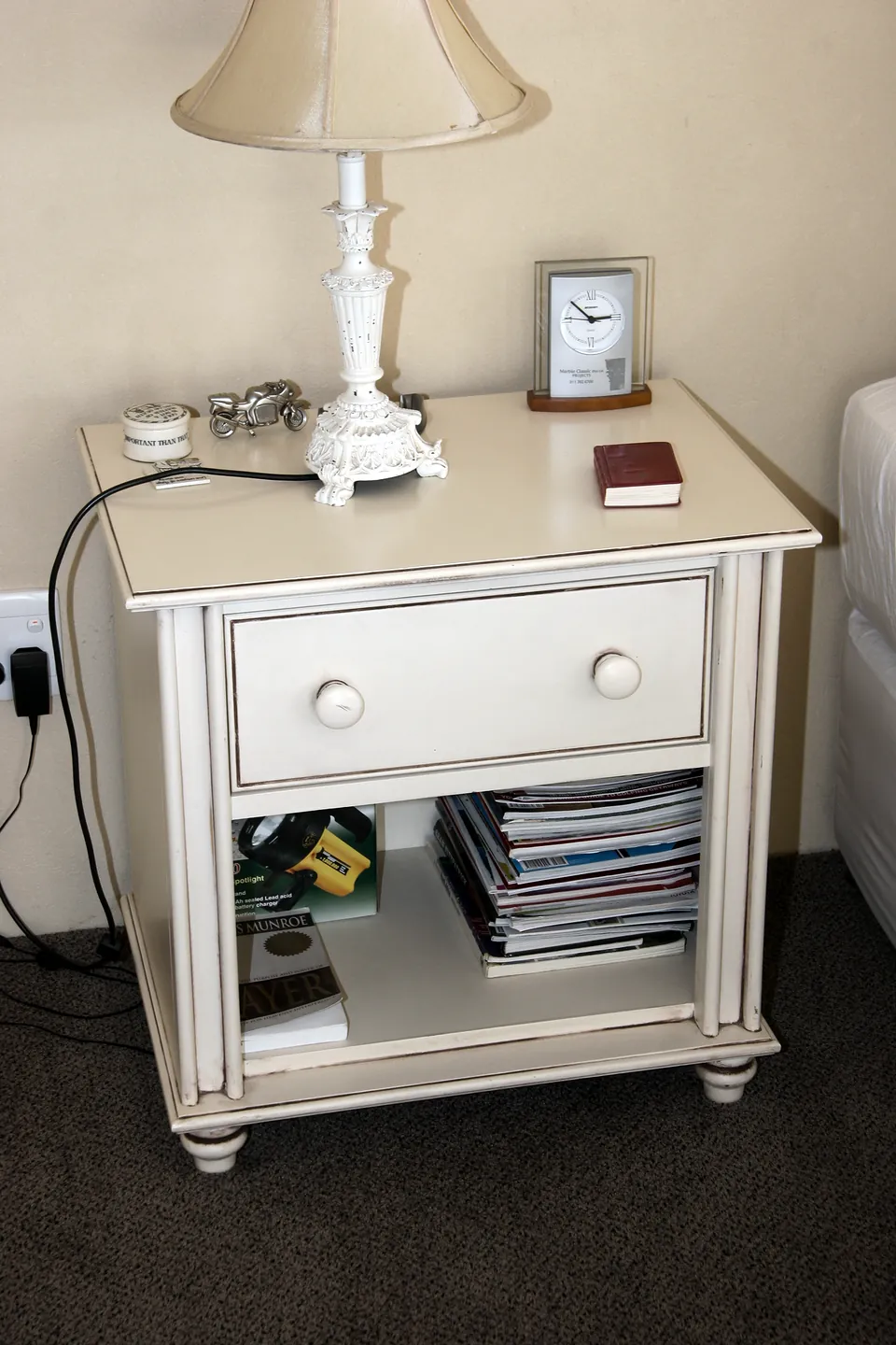 Painted bedside table