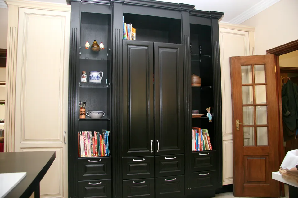 The dresser beside the doorway